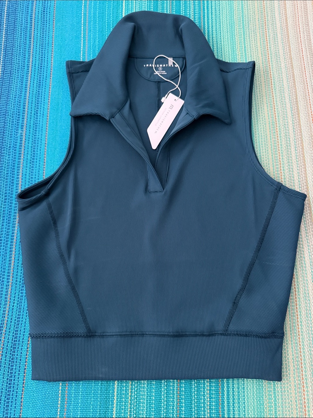 Travis Mathew Moveknit Vneck Sleeveless Polo Tank Top